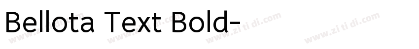 Bellota Text Bold字体转换